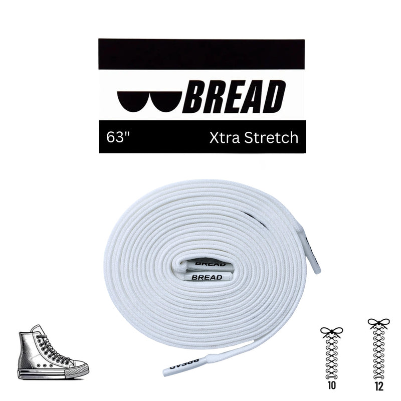Bread Laces - Cloud White Elastic Shoelaces
