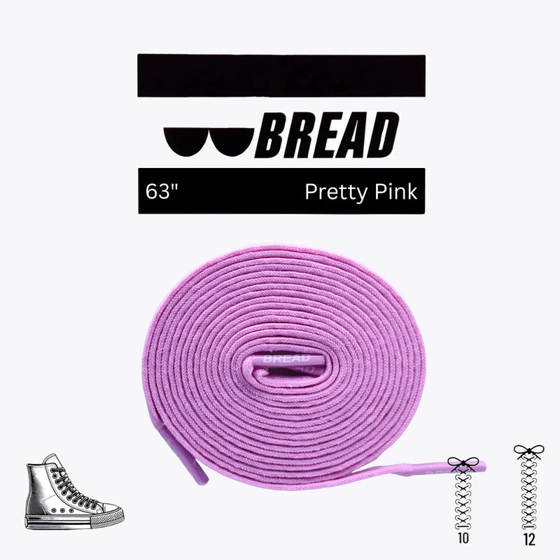 Bread Laces - Pretty Pink Elastic Shoelaces