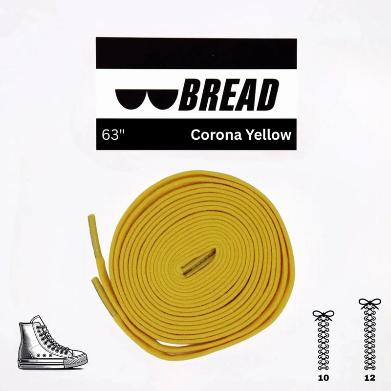 Bread Laces - Corona Yellow Elastic Shoelaces
