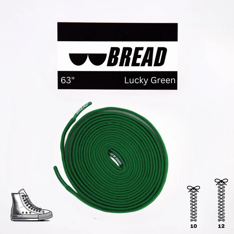 Bread Laces - Lucky Green Elastic Shoelaces