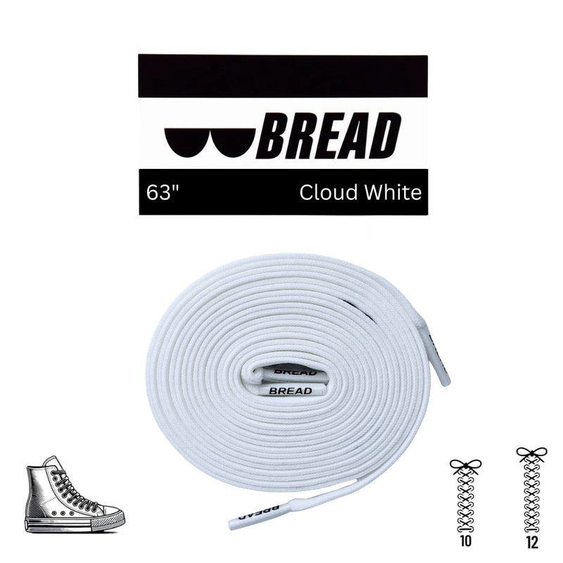 Bread Laces - Cloud White Elastic Shoelaces