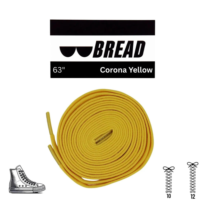 Bread Laces - Corona Yellow Elastic Shoelaces