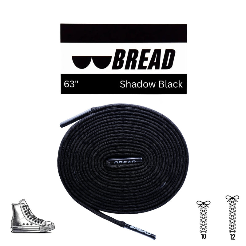 Bread Laces - Shadow Black Elastic Shoelaces
