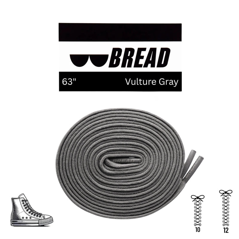 Bread Laces - Vulture Gray Elastic Shoelaces