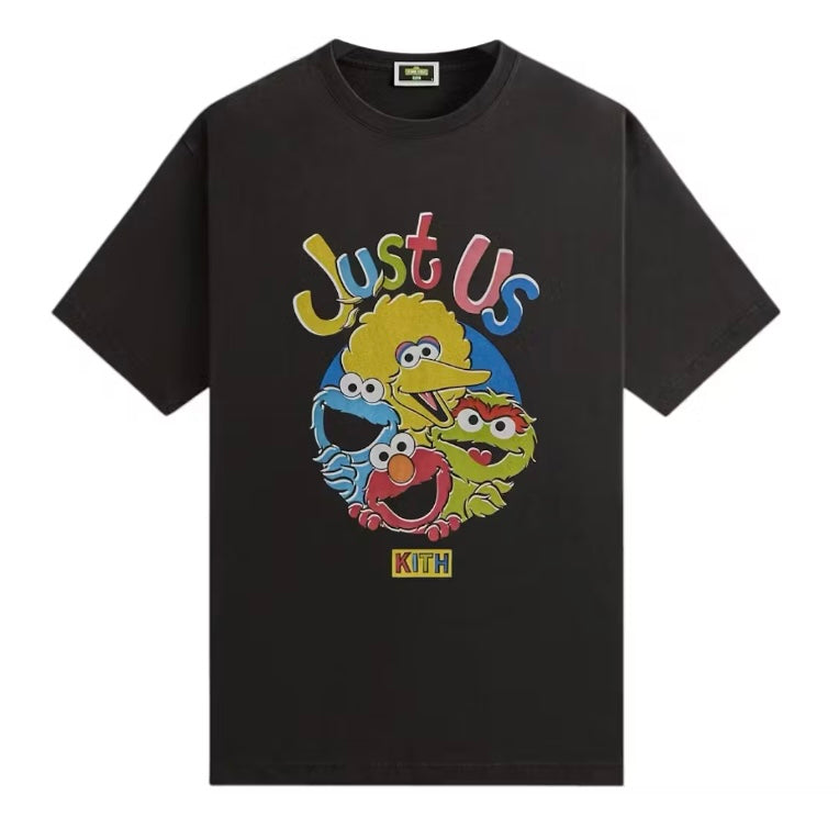 Kith x Sesame Street Just Us Vintage Tee Black