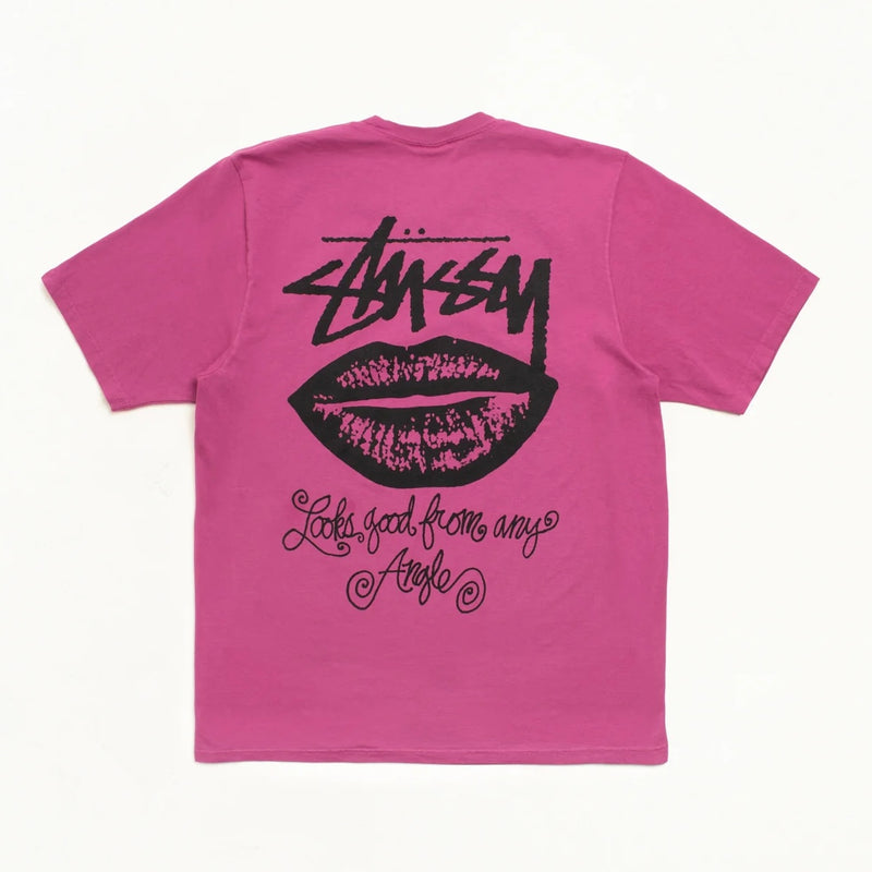 Stussy Any Angle Pig Dyed Tee 'Berry'