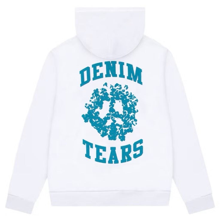 Denim Tears Denim University Zip Hoodie White