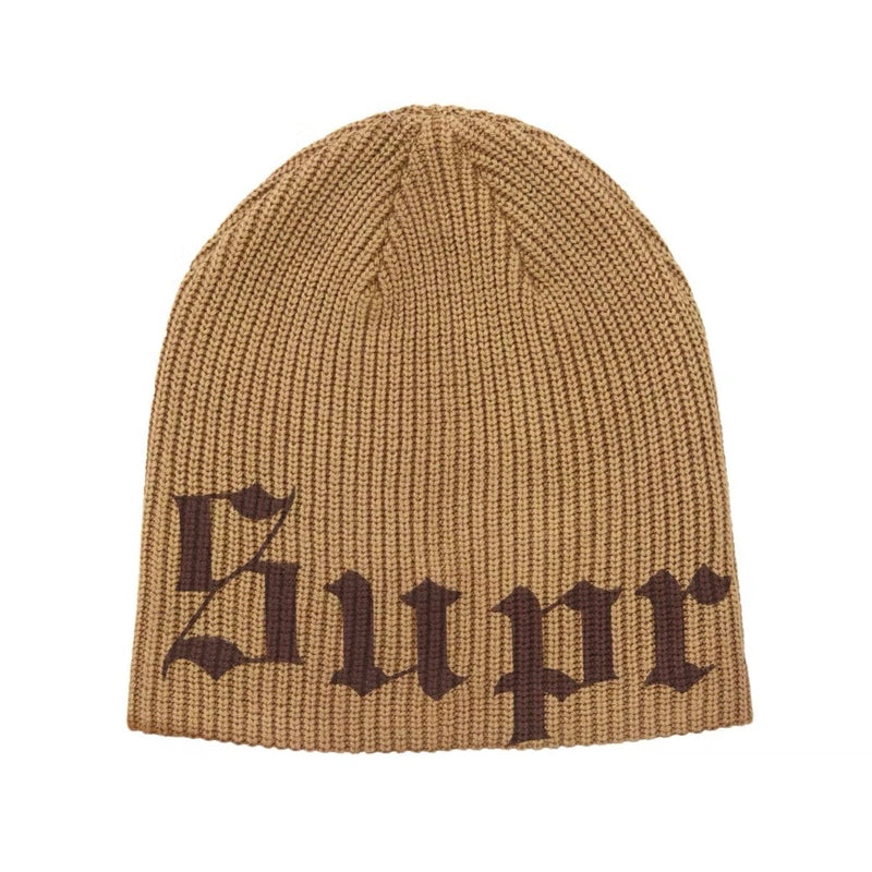 Supreme Old English Printed Beanie Brown