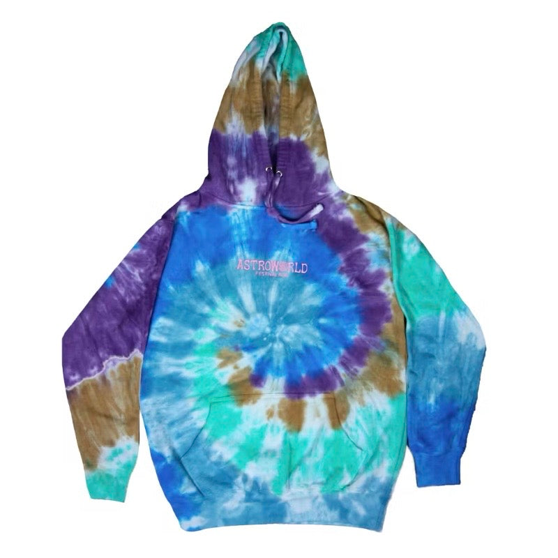 Travis Scott Astroworld Festival Run Hoodie Tie Dye