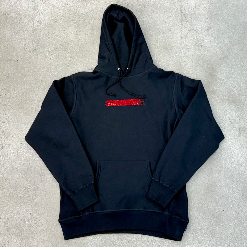 Supreme Swarovski Motion Logo Hooded Sweatshirt Black
