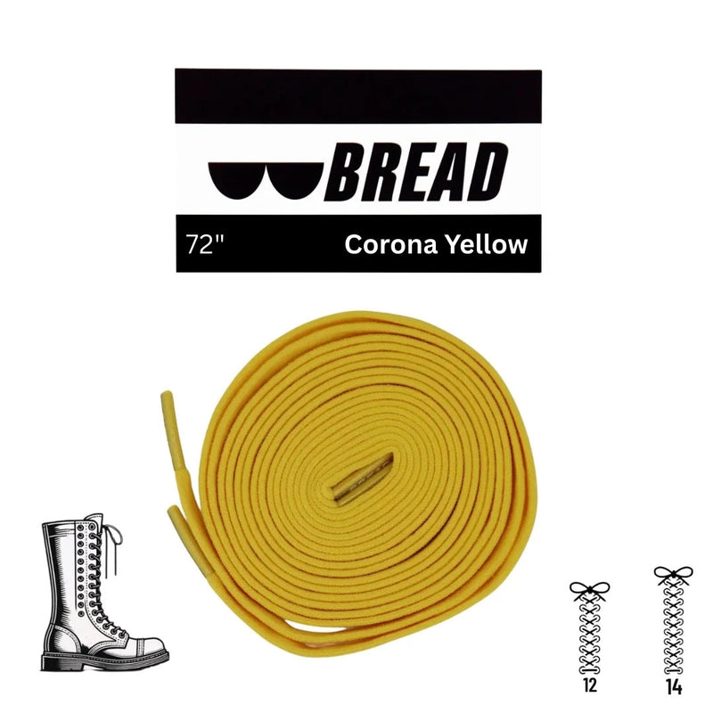 Bread Laces - Corona Yellow Elastic Shoelaces