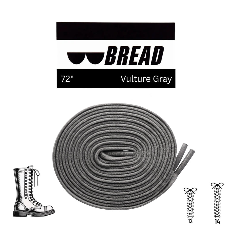 Bread Laces - Vulture Gray Elastic Shoelaces