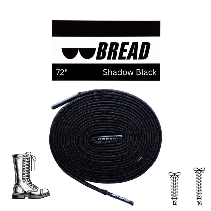 Bread Laces - Shadow Black Elastic Shoelaces