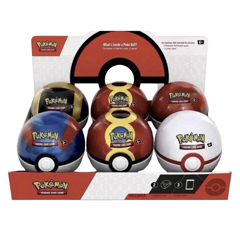 Pokemon Spring 26 D7 Poke Ball Assorted Tin 6CT