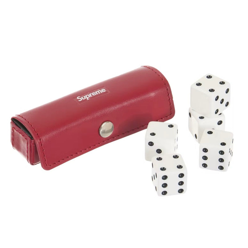 Supreme Leather Dice Set Red