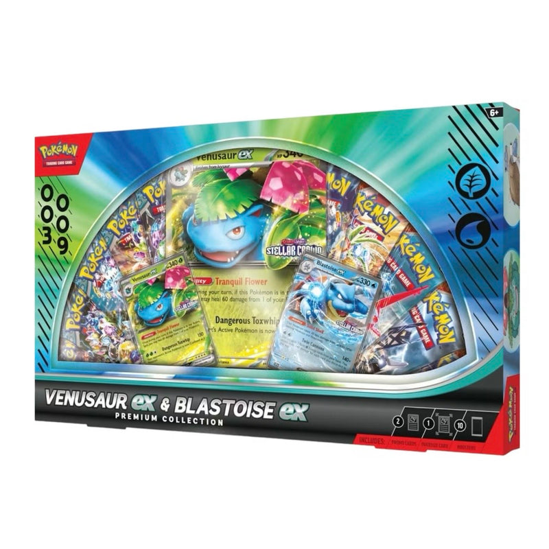 2025 Pokémon Scarlet & Violet Venusaur ex and Blastoise ex Premium Collection