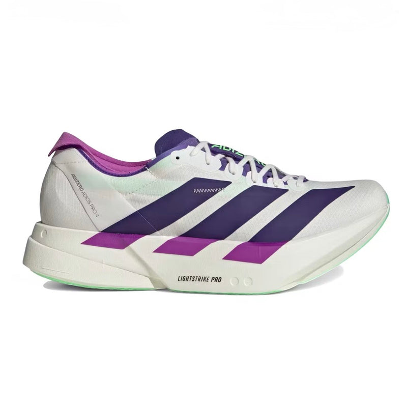 adidas Adizero Adios Pro 4 White Purple Lime Burst