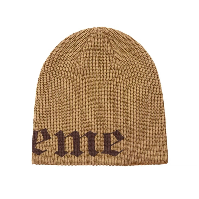 Supreme Old English Printed Beanie Brown