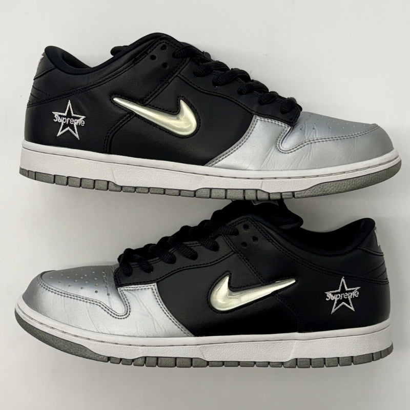 Nike SB Dunk Low Supreme Jewel Swoosh Silver