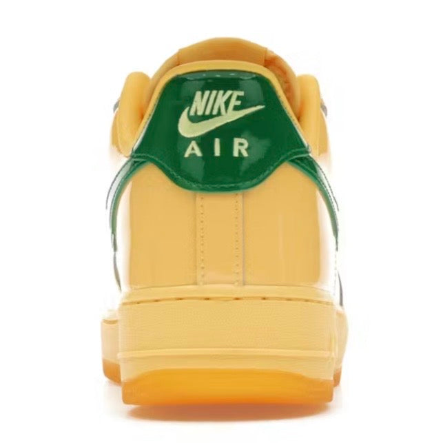 Nike Air Force 1 Low Patent Leather Topaz Gold Pine Green