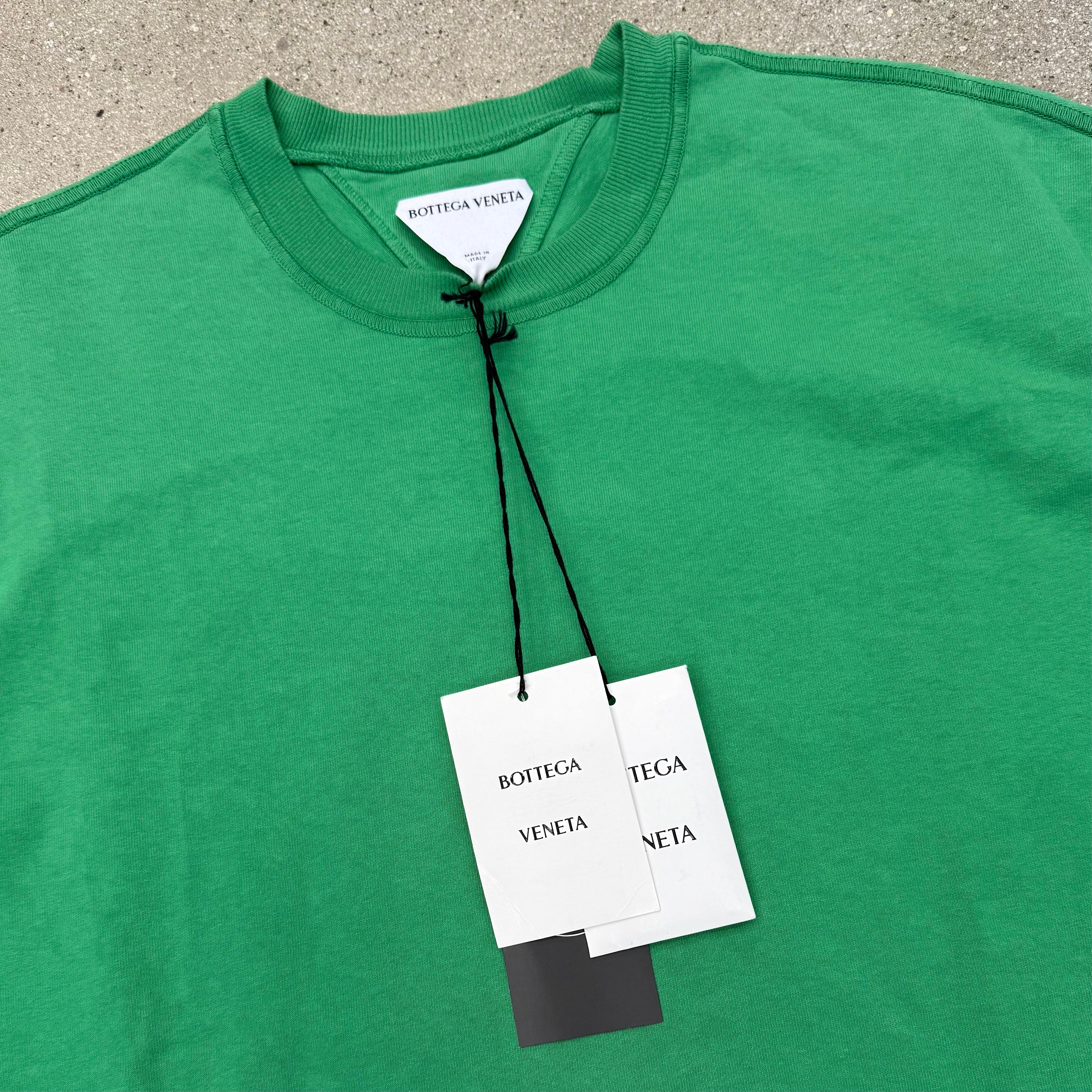 Bottega Veneta Overlock Stitch T-Shirt Green - Brand New Luxury