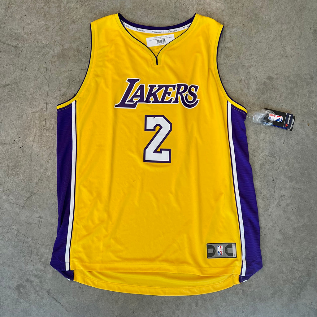 Lonzo+Ball+%23+2+NBA+Los+Angeles+Lakers+Nike+Swingman+Gold+Jersey+52+XL+DriFit  for sale online
