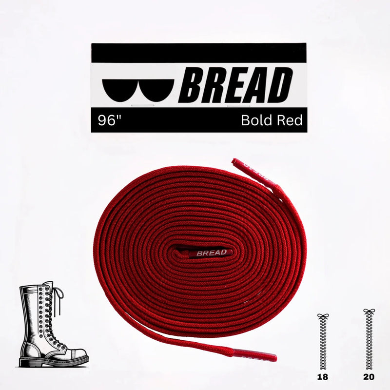 Bread Laces - Bold Red Elastic Shoelaces
