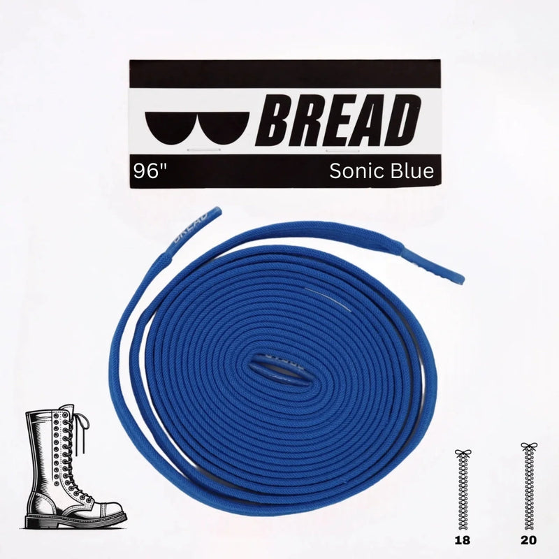 Bread Laces - Sonic Blue Elastic Shoelaces