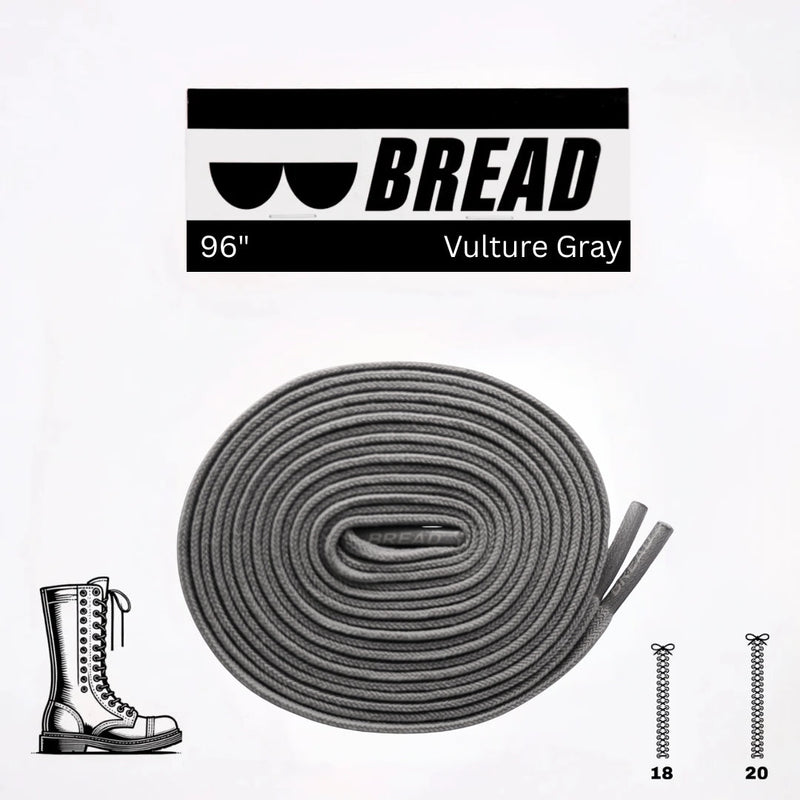 Bread Laces - Vulture Gray Elastic Shoelaces