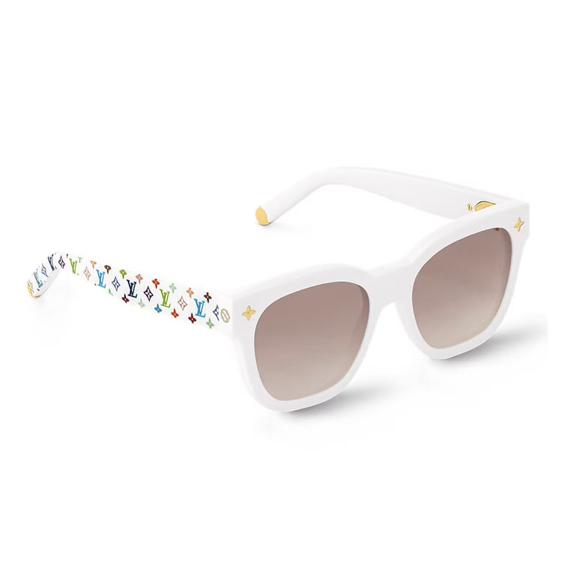 Louis Vuitton x Takashi Murakami My Monogram Multicolor Square Sunglasses White