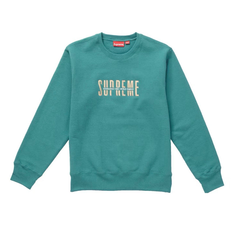 Supreme World Famous Crewneck Dark Teal