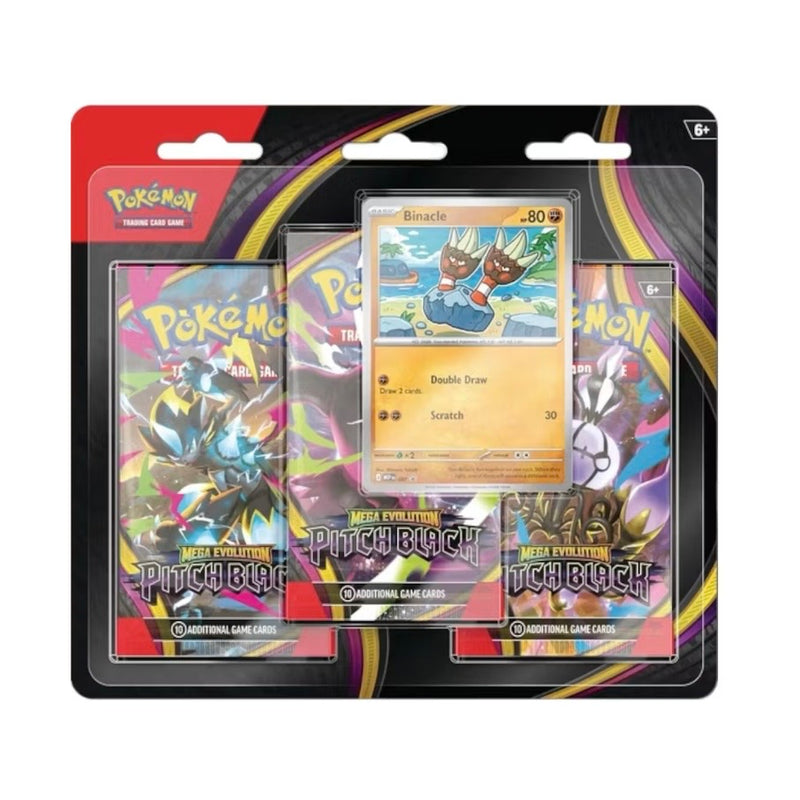 2026 Pokémon Mega Evolution Pitch Black 3 Pack Blister