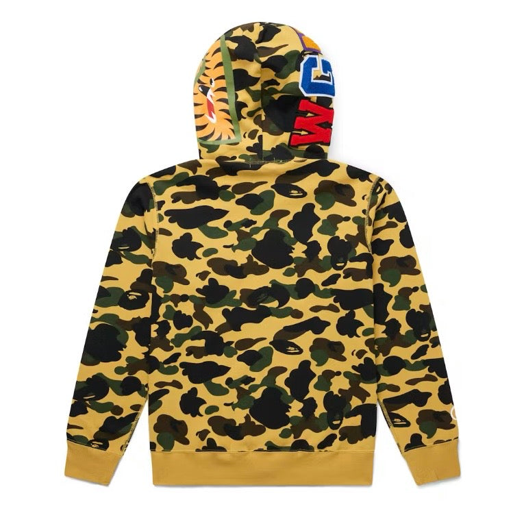 BAPE 1st Camo Shark Full Zip Hoodie Yellow