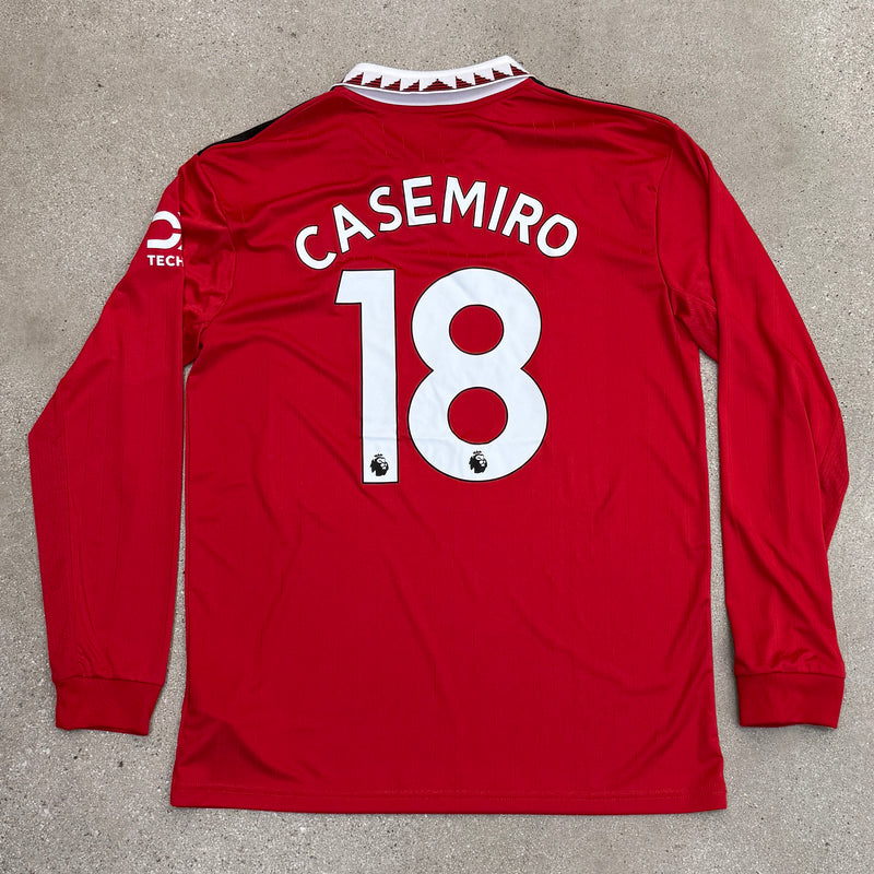 Adidas 2022-23 Manchester United Casemiro #18 Longsleeve Jersey
