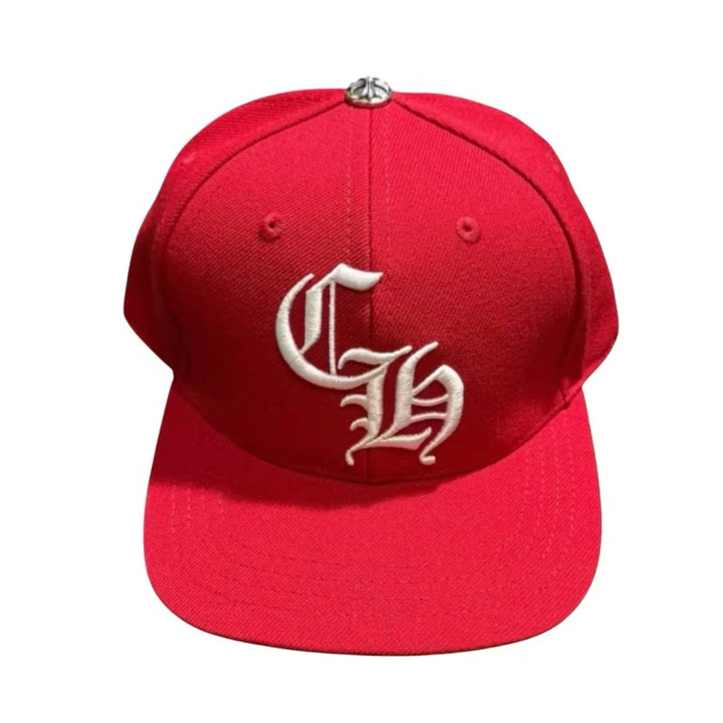 Chrome Hearts Essentials LA Exclusive Baseball Wool Cap Red