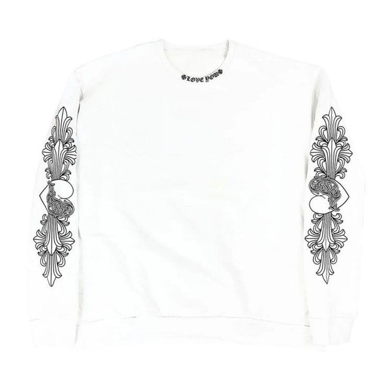 Chrome Hearts Love You Crewneck Sweatshirt White