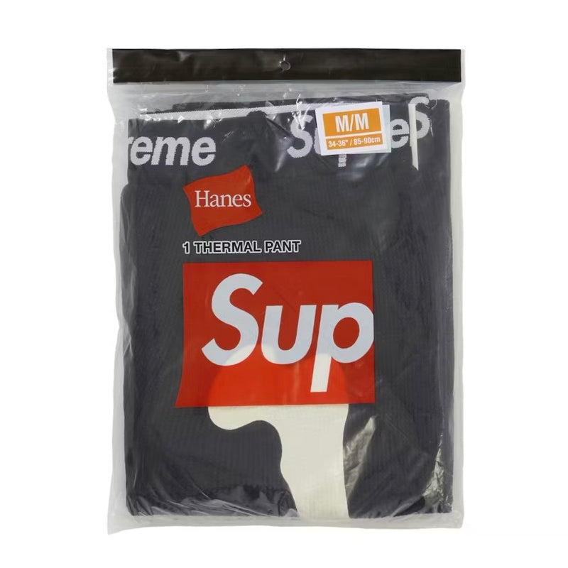 Supreme Hanes Bones Thermal Pant FW25 (1 Pack )Black