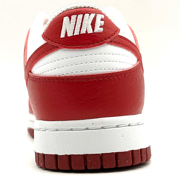 womens dunk low next nature white and gym red