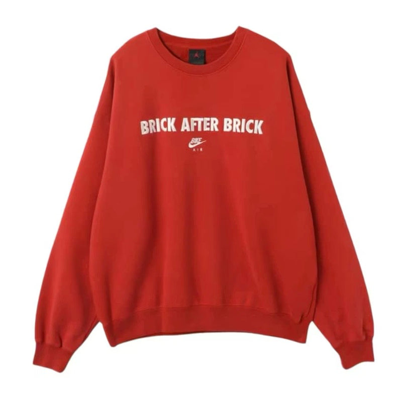 Jordan BIKE AIR x Nigel Sylvester Fleece Crewneck Sweatshirt Cinnabar Red