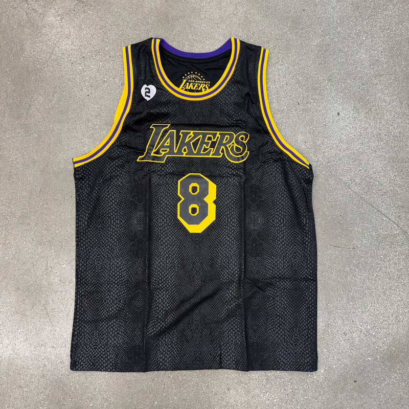 Lakers Kobe Bryant #8 Statue Ceromony Snake Skin Jersey