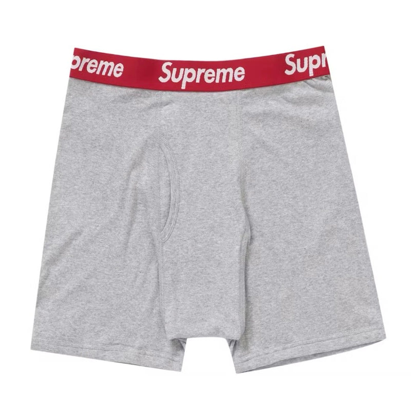 Supreme Hanes Boxer Briefs (2 Pack) Heather Grey
