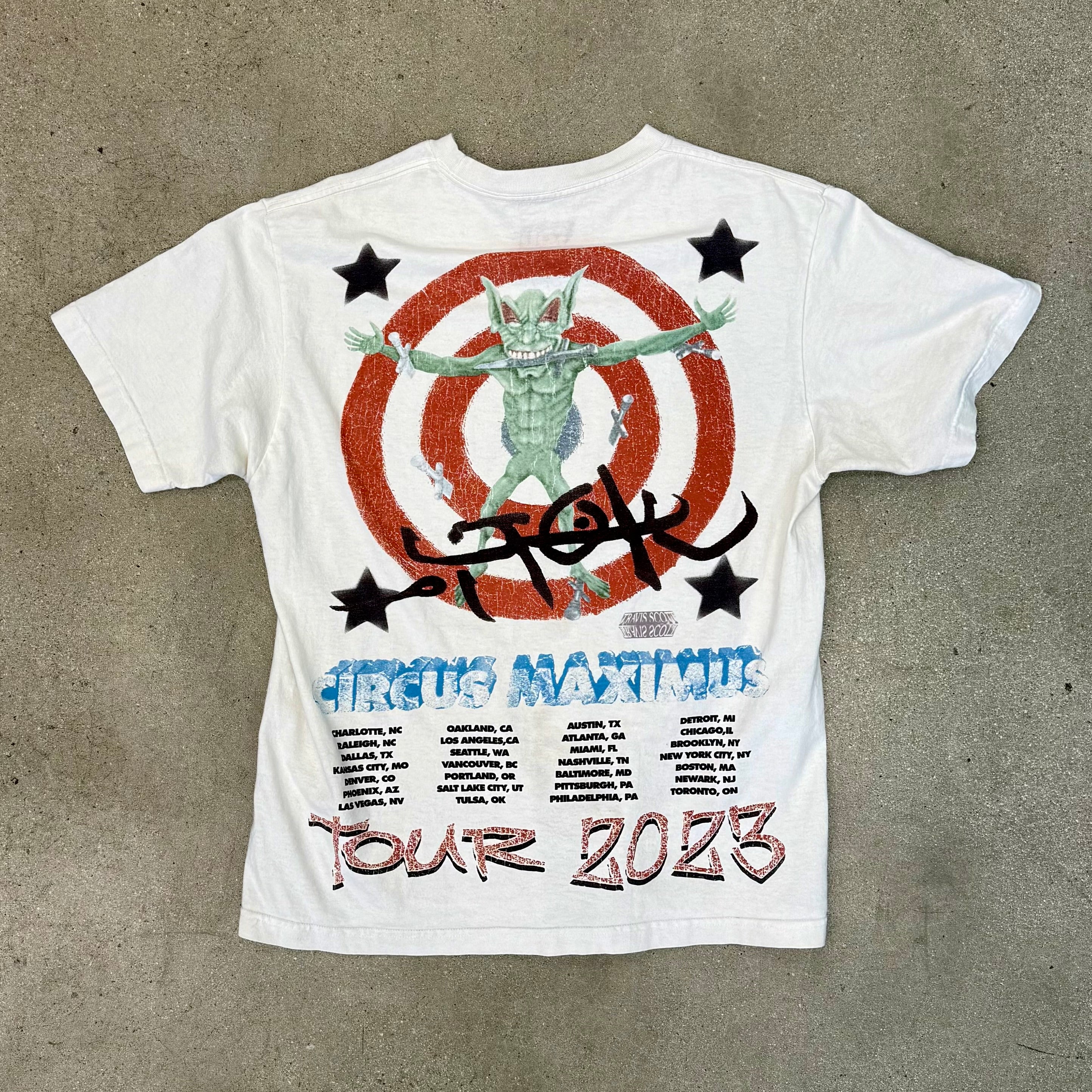 Travis Scott Utopia Circus Maximus Tour III Tee White FW23 Pre