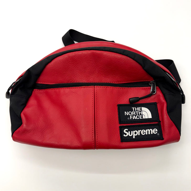 Supreme The North Face Leather Roo II Lumbar Pack Red