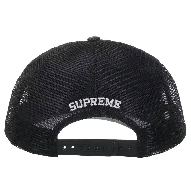 Supreme Raffia Mesh Back 5-Panel Hat Black