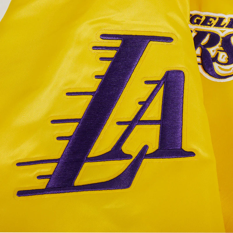 Pro Standard LA Lakers Souvenir Satin Jacket - Gold