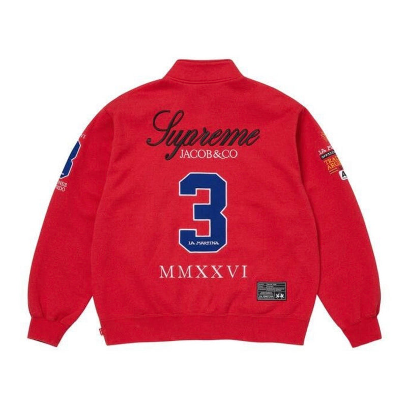 Supreme La Martina Zip Up Sweatshirt Red