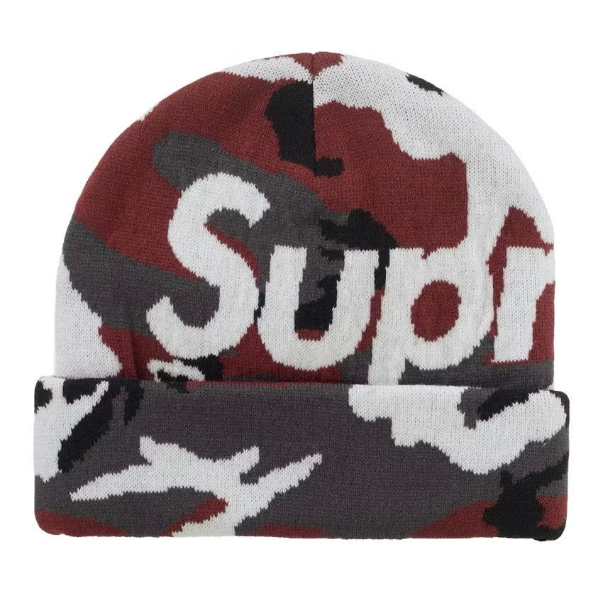 Supreme Camo Big Logo Beanie Red Camo — United Kicks