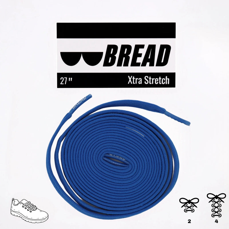 Bread Laces - Sonic Blue Elastic Shoelaces