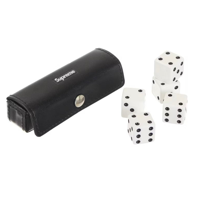 Supreme Leather Dice Set Black