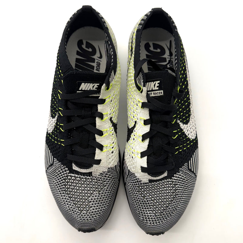 Nike Flyknit Racer Black White Volt